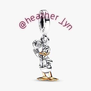 Pandora Disney 100th Anniversary Donald Duck Lab-created Diamond Dangle Charm
